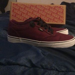 Burgany red vans